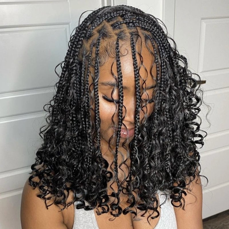 Micro Braids With Curly Ends Micro Braids With Curly Ends — Simple Braids on Top