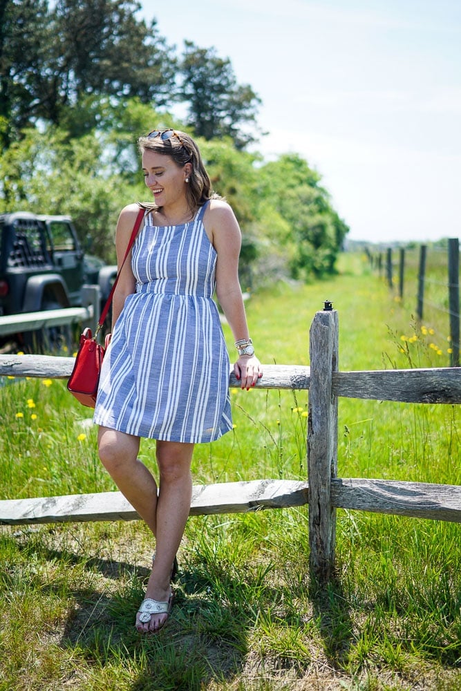 Striped Linen Blend Sundress — Simple Brewery Outfits