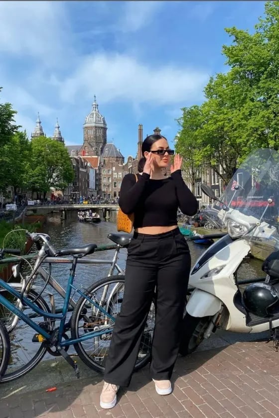 Long-sleeve Crop Top and Wide-Leg Trousers — Simple Brewery Outfits