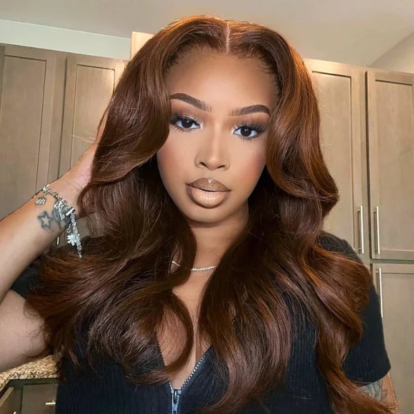 Mid-Back Layers With Glossy Finish — Simple Brown Highlights