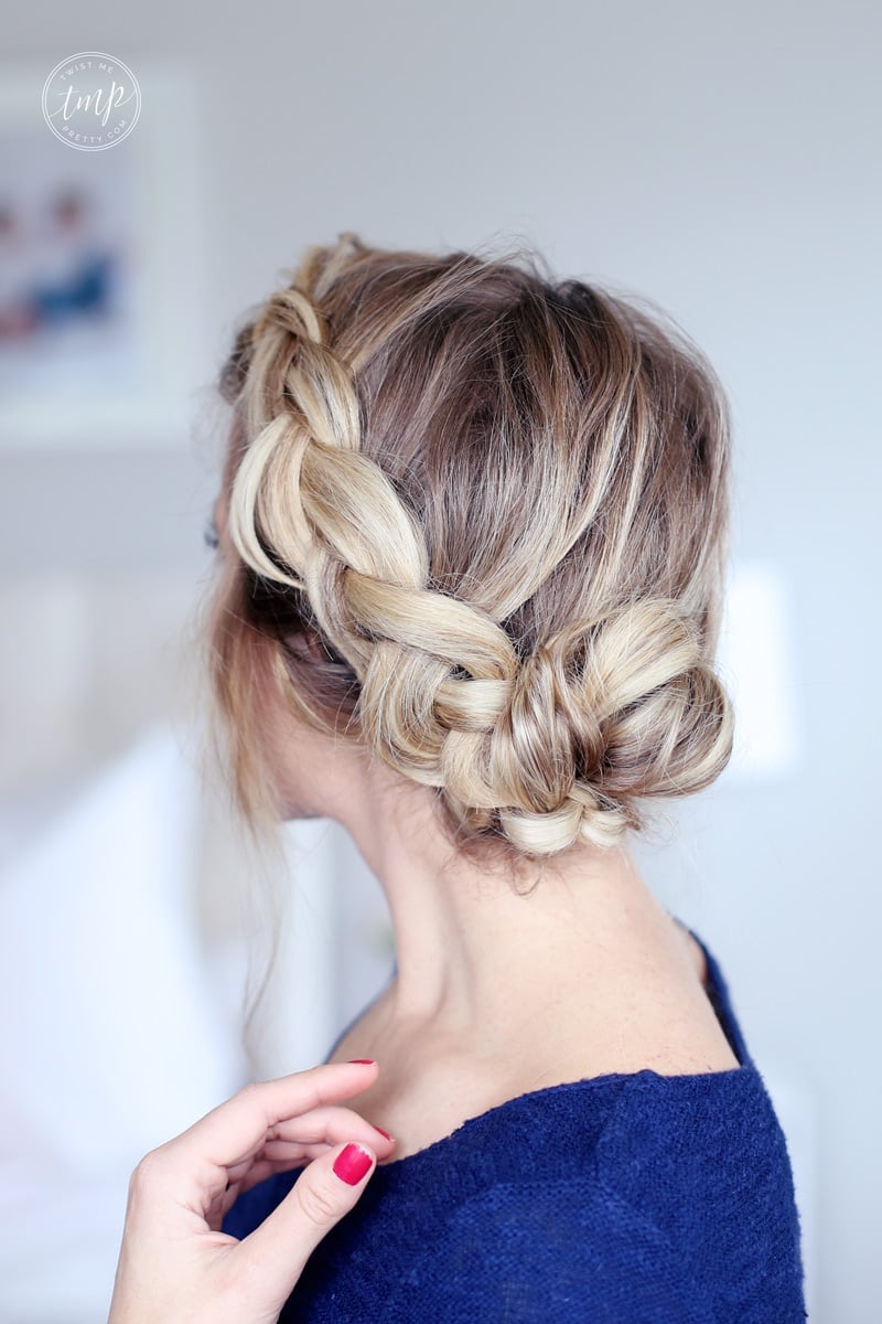 Side View Double Braided Bun — Simple Bun Braids