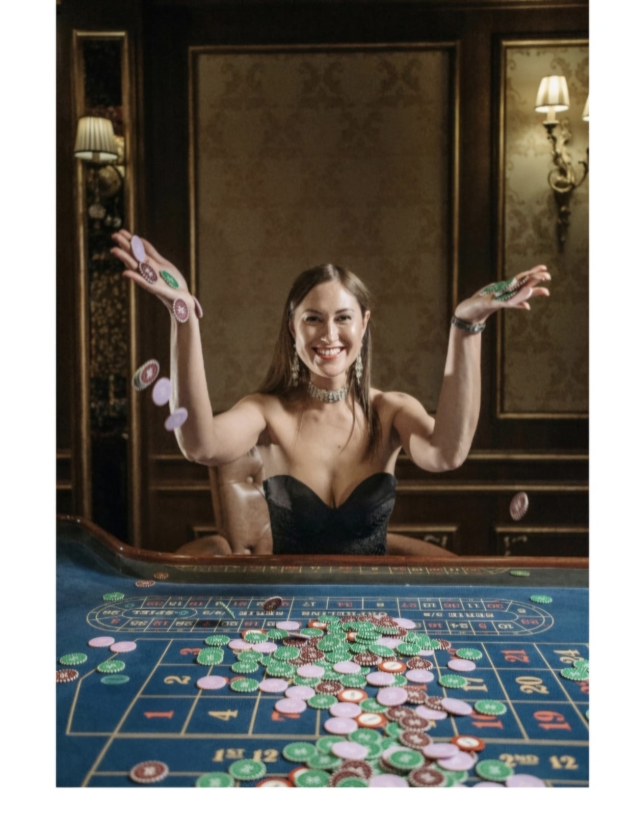 Black Strapless Lace and Satin Dress Black Strapless Lace and Satin Dress — Simple Casino Outfits