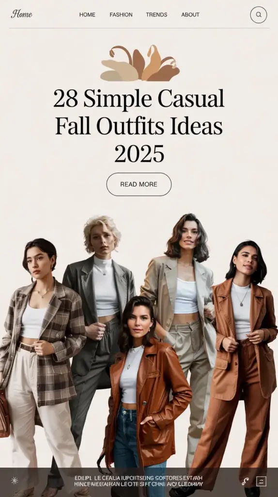 28+ Simple Casual Fall Outfits Ideas 2025 to Copy This Season