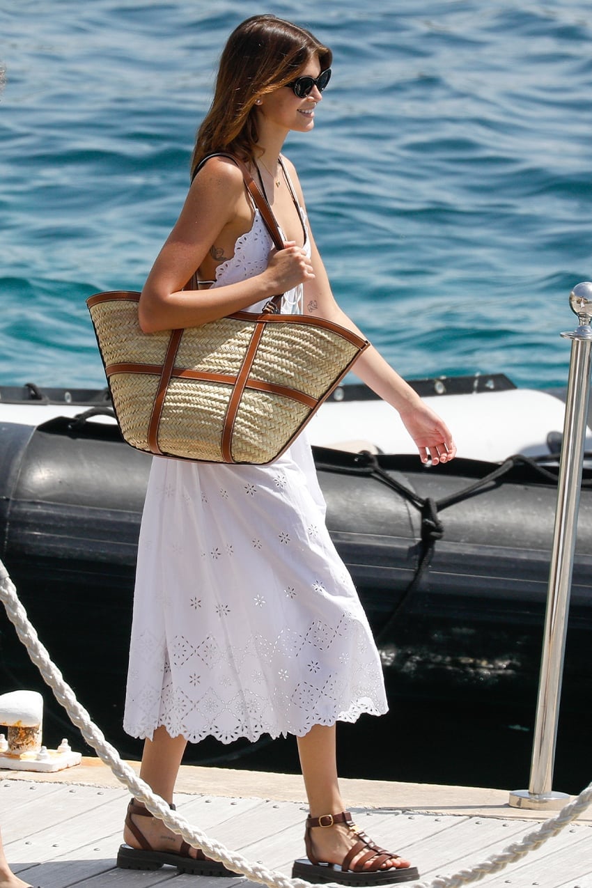 White Eyelet Cotton A-line Midi Dress White Eyelet Cotton A-line Midi Dress — Simple Celebrities Dresses