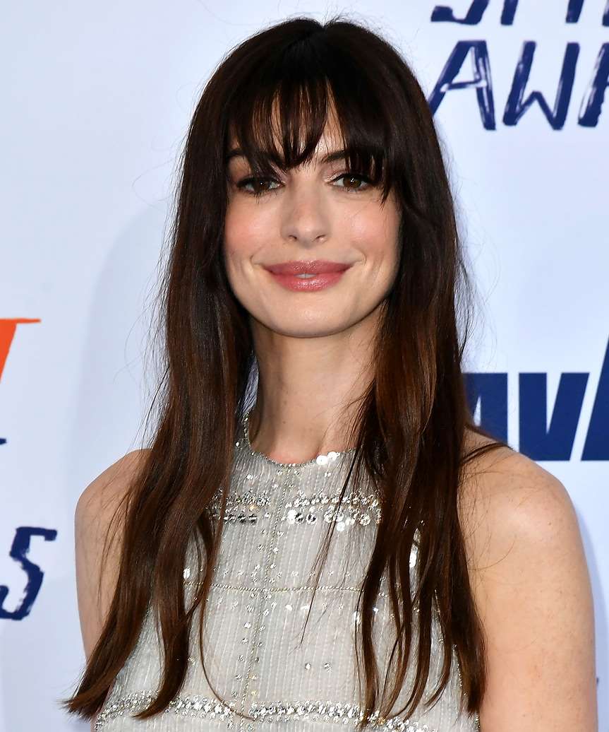Shoulder Length With Blunt Bangs Shoulder Length With Blunt Bangs — Simple Chestnut Hair