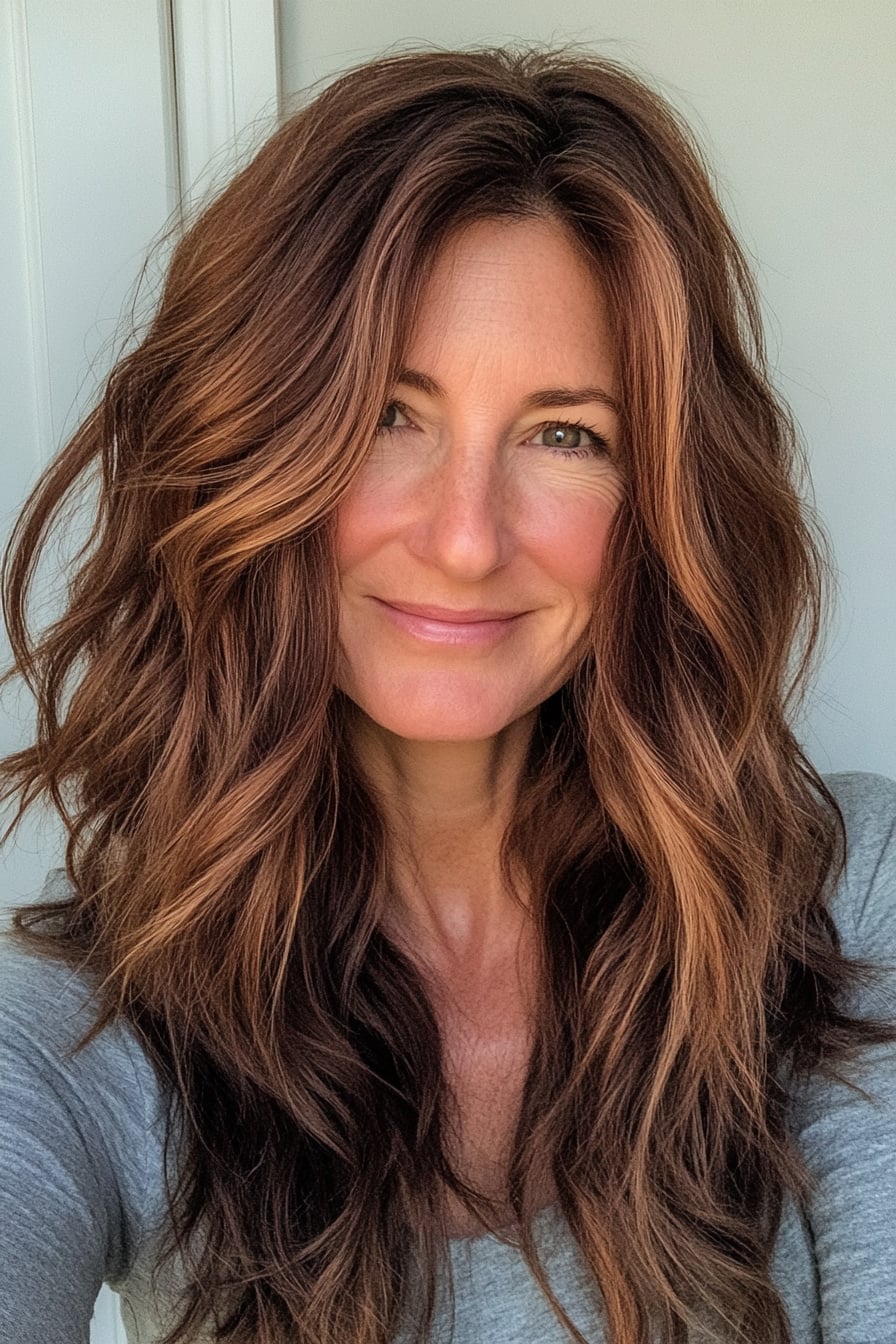 Shoulder Length With Loose Waves Shoulder Length With Loose Waves — Simple Chestnut Hair