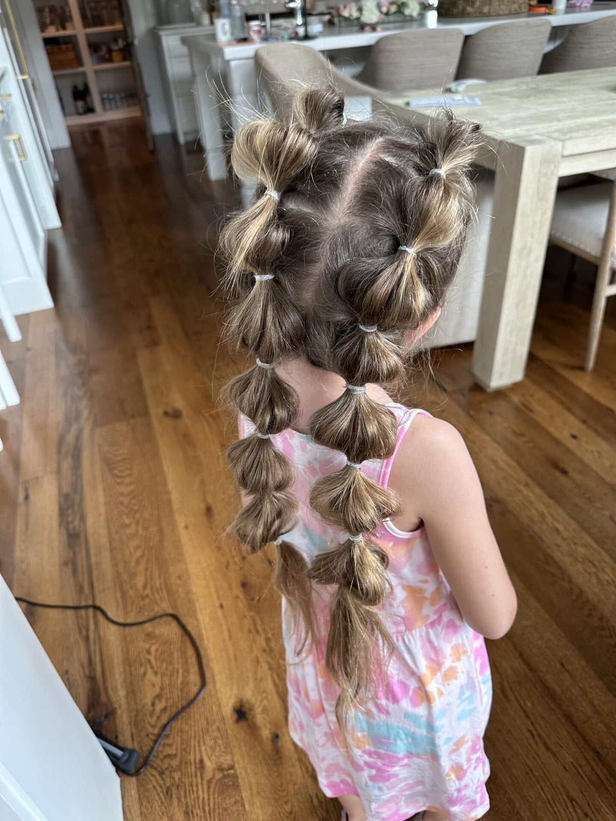 Blonde Shoulder Length Bubble Braids Blonde Shoulder Length Bubble Braids — Simple Children Hairstyles