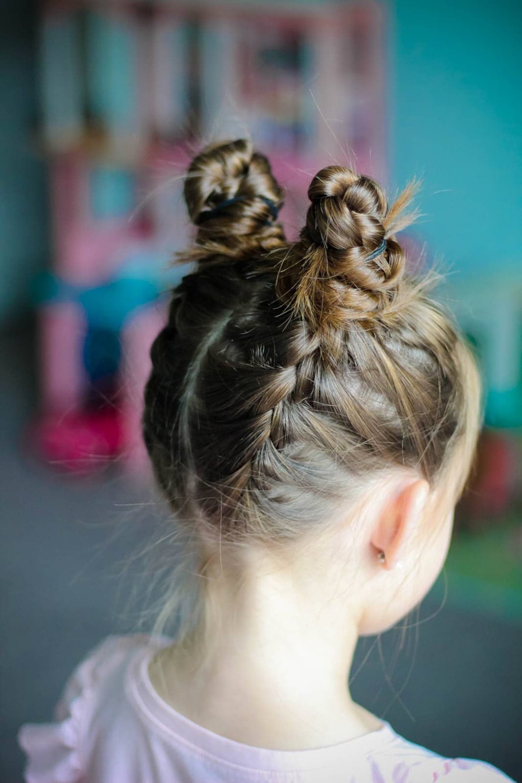 Braided Buns With Loose Strands Braided Buns With Loose Strands — Simple Children Hairstyles