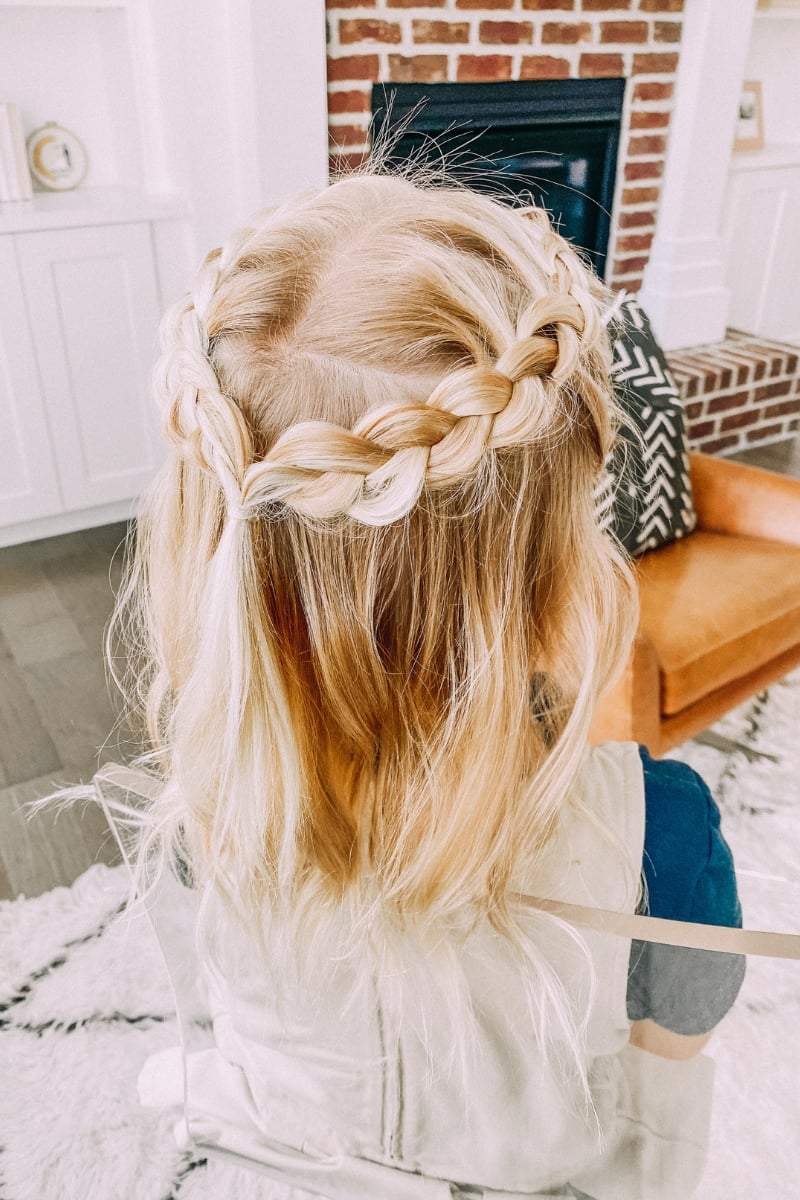 Braided Crown With Loose Waves Braided Crown With Loose Waves — Simple Children Hairstyles