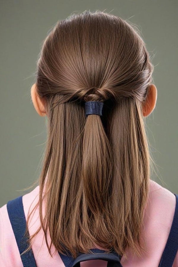 Sleek Half-Up Ponytail Sleek Half-Up Ponytail — Simple Children Hairstyles
