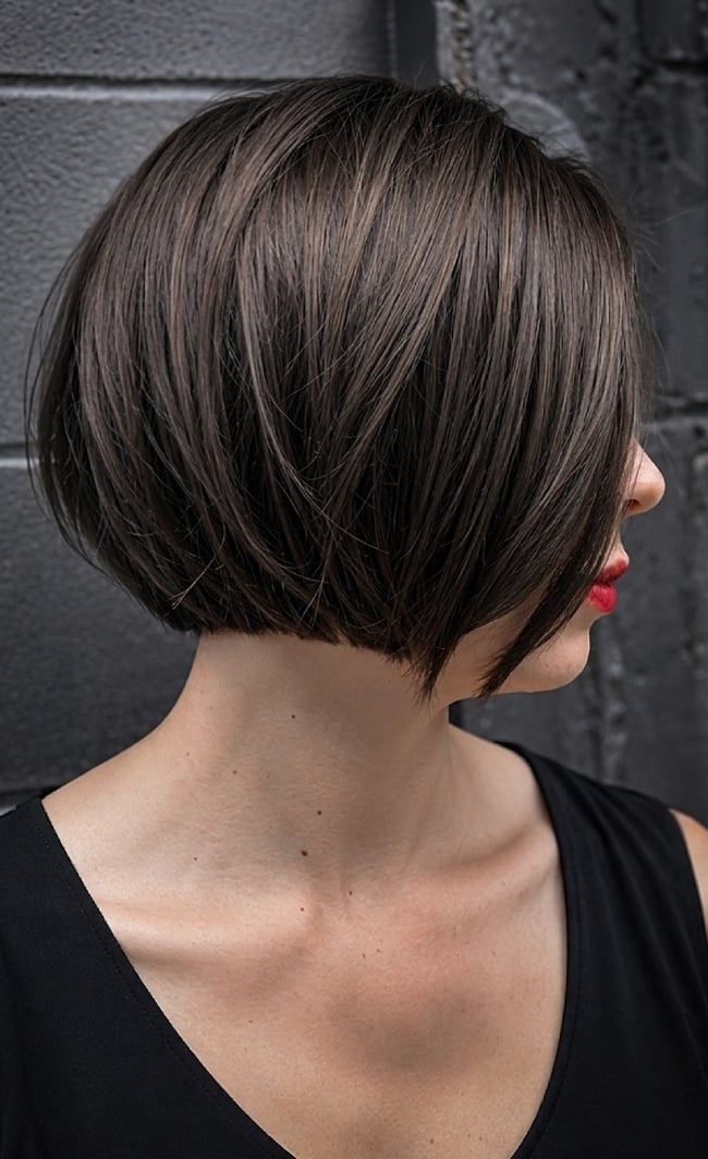 Back View Angled Chin Length Bob Back View Angled Chin Length Bob — Simple Chin Length Bob
