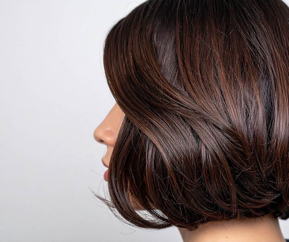Sleek Chin Length Bob With Smooth Blowout Sleek Chin Length Bob With Smooth Blowout — Simple Choppy Bob