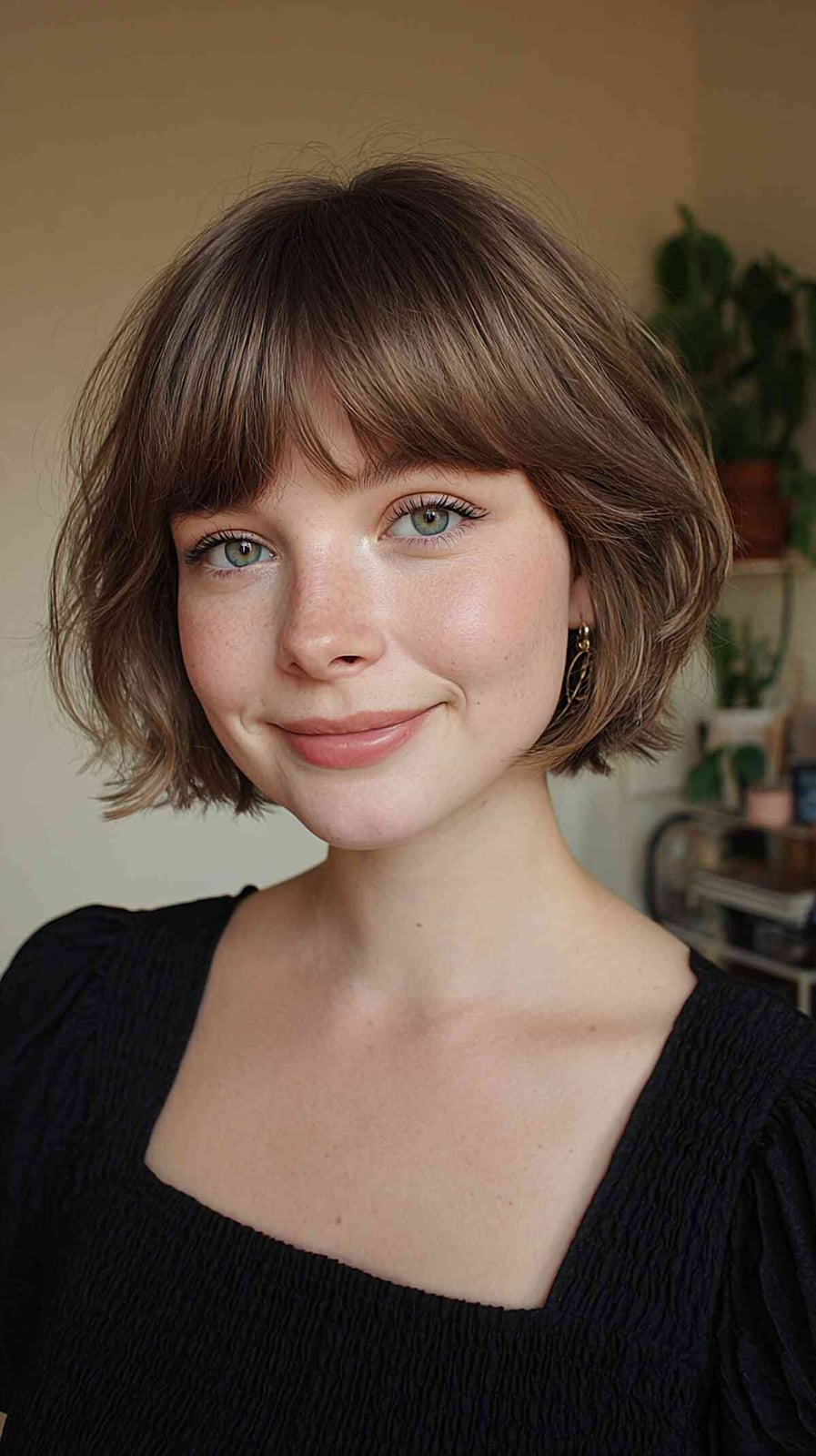 Jawline Bob Medium Brown With Balayage Jawline Bob Medium Brown With Balayage — Simple Choppy Bob Hairstyles