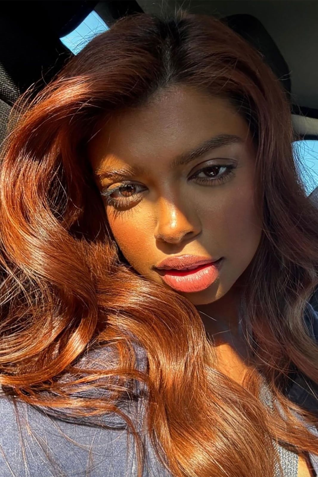 Mid-Back Warm Cinnamon Brown With Golden Highlights — Simple Cinnamon Hair Color