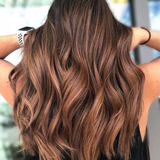 Mid-Back Medium Brown With Warm Cinnamon Tones — Simple Cinnamon Hair Color
