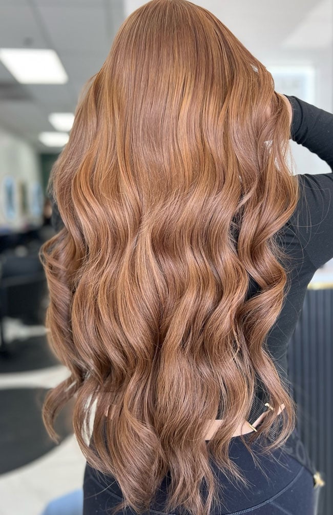 Light Brown With Subtle Cinnamon Tones Mid-Back — Simple Cinnamon Hair Color