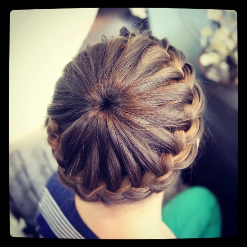 Tight Woven Crown Braid Brown Blonde — Simple Crown Braid