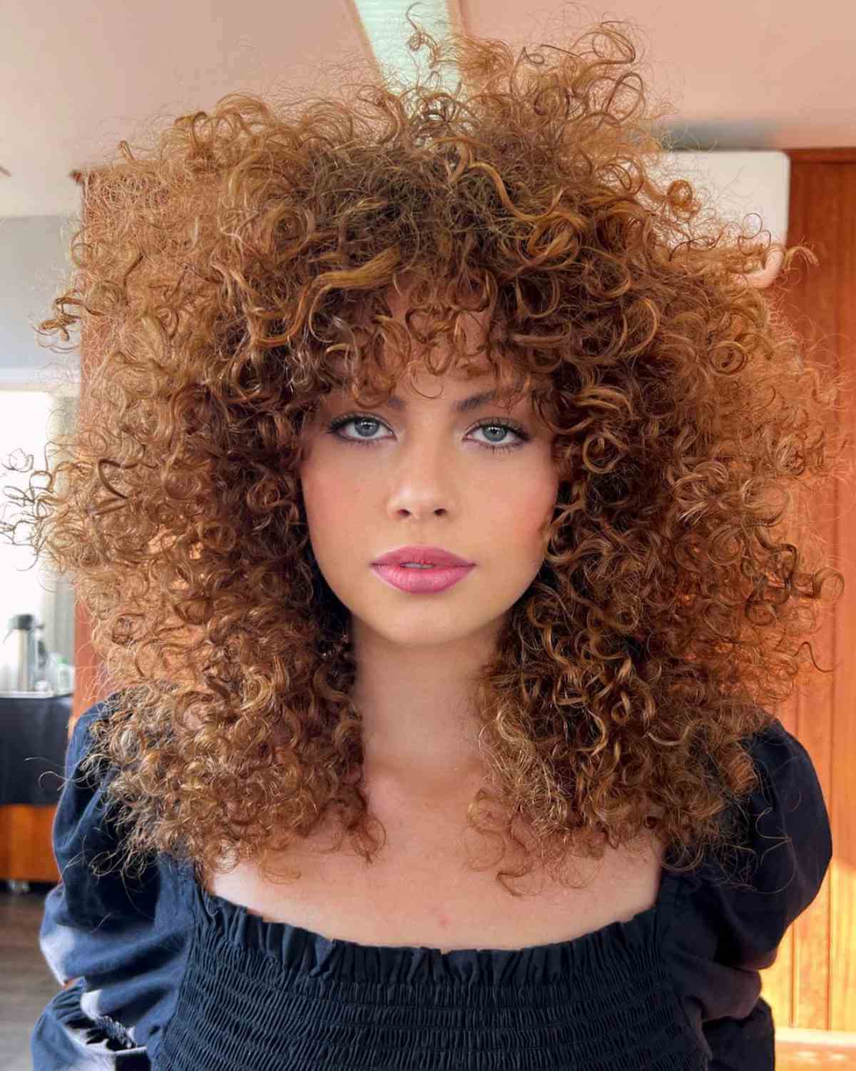 Shoulder Length Layers With Dimensional Color — Simple Curly Hair Cuts