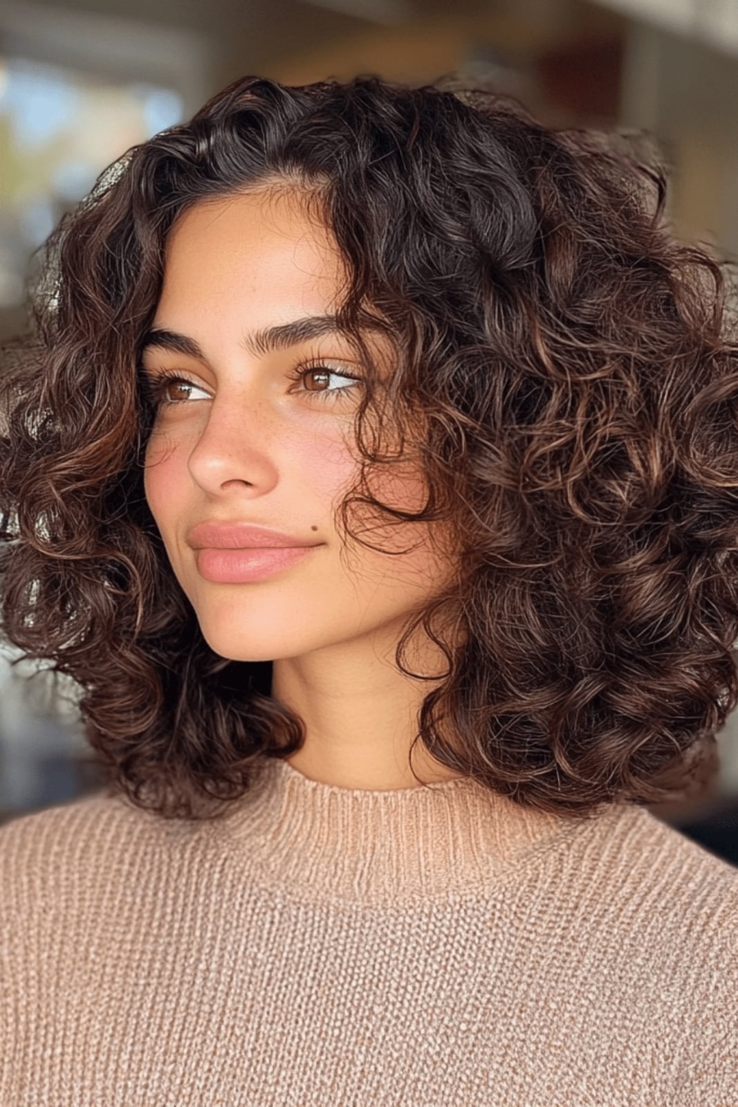 Textured Curly Pixie With Side Sweep Bangs — Simple Curly Hair Cuts