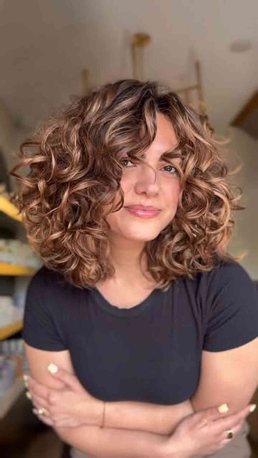 Collarbone Lob With Soft Blowout Collarbone Lob With Soft Blowout — Simple Curly Hair Haircuts
