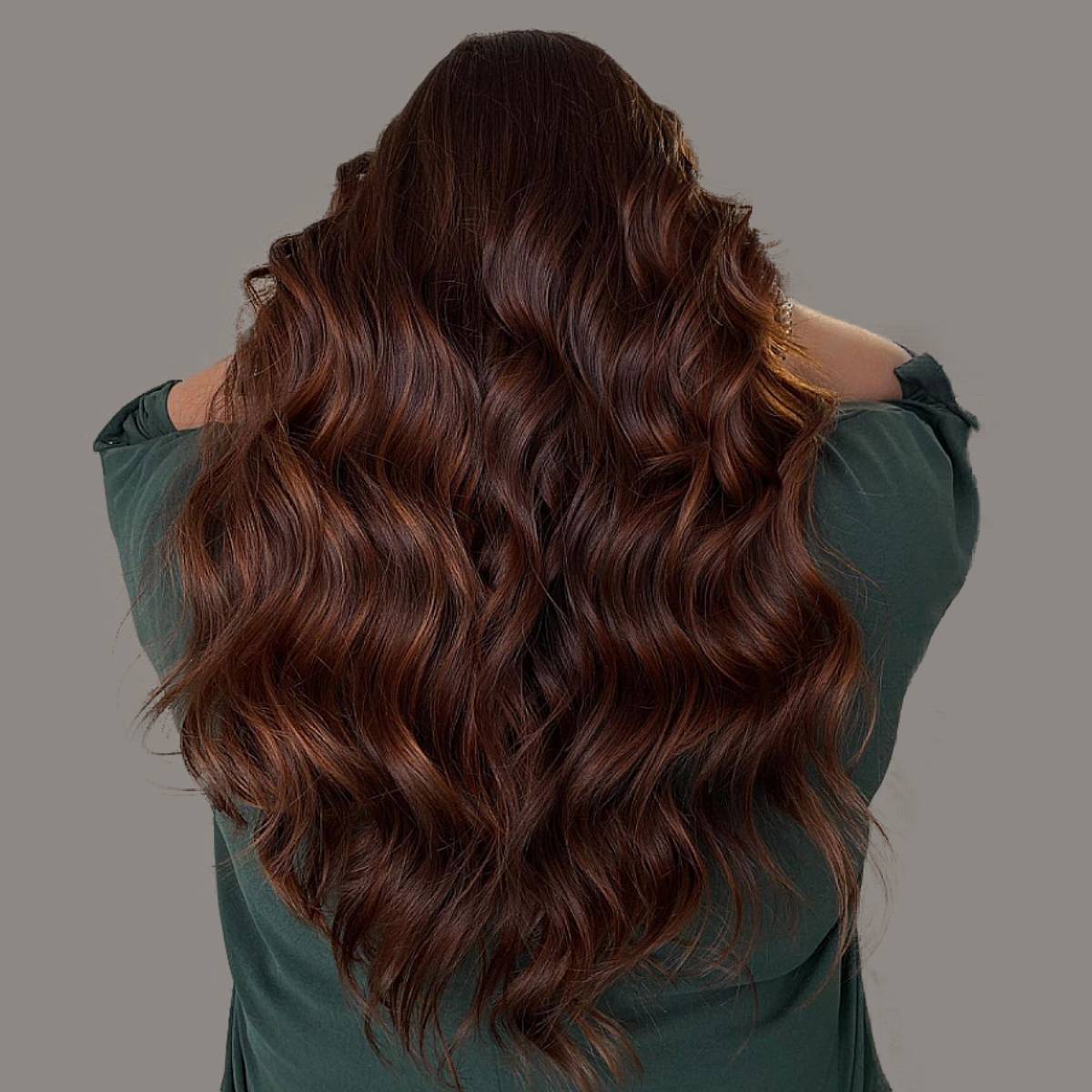 Mid-Back Long Layers With Subtle Auburn Tones — Simple Dark Auburn Hair