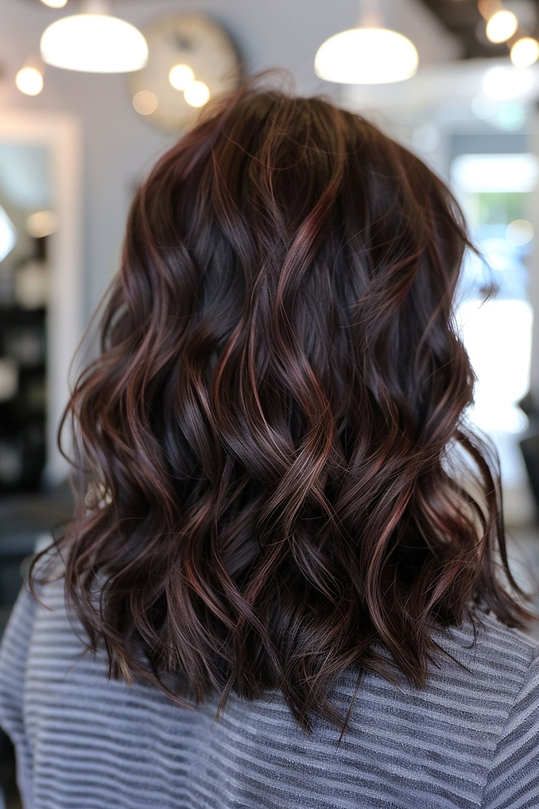 Collarbone Dark Brown With Blonde Highlights Collarbone Dark Brown With Blonde Highlights — Simple Dark Highlights