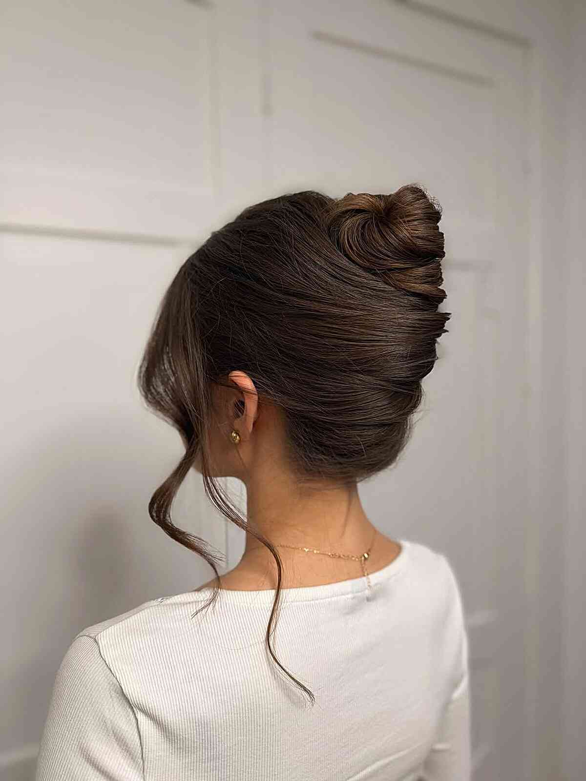 Thick Straight Dark Brown Sculpted Updo Thick Straight Dark Brown Sculpted Updo — Simple Different Hairstyles