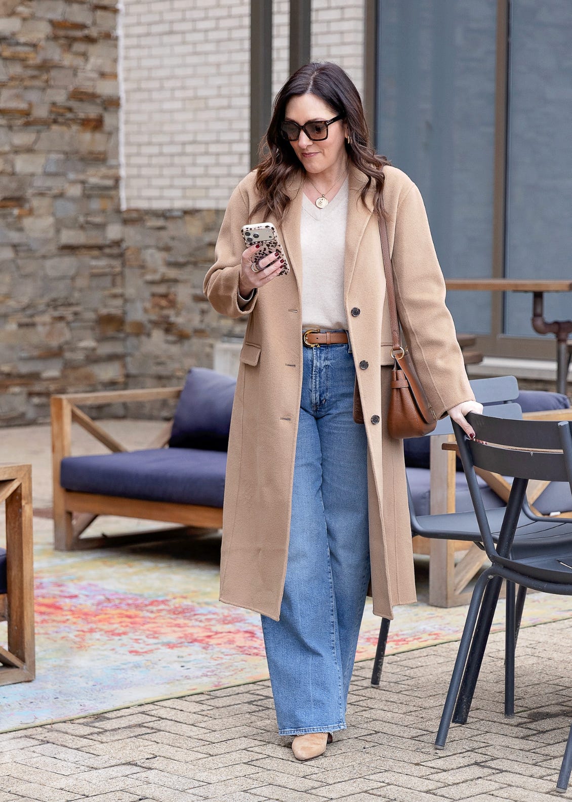 Cream Sweater With Camel Coat Cream Sweater With Camel Coat — Simple Dinner Outfits
