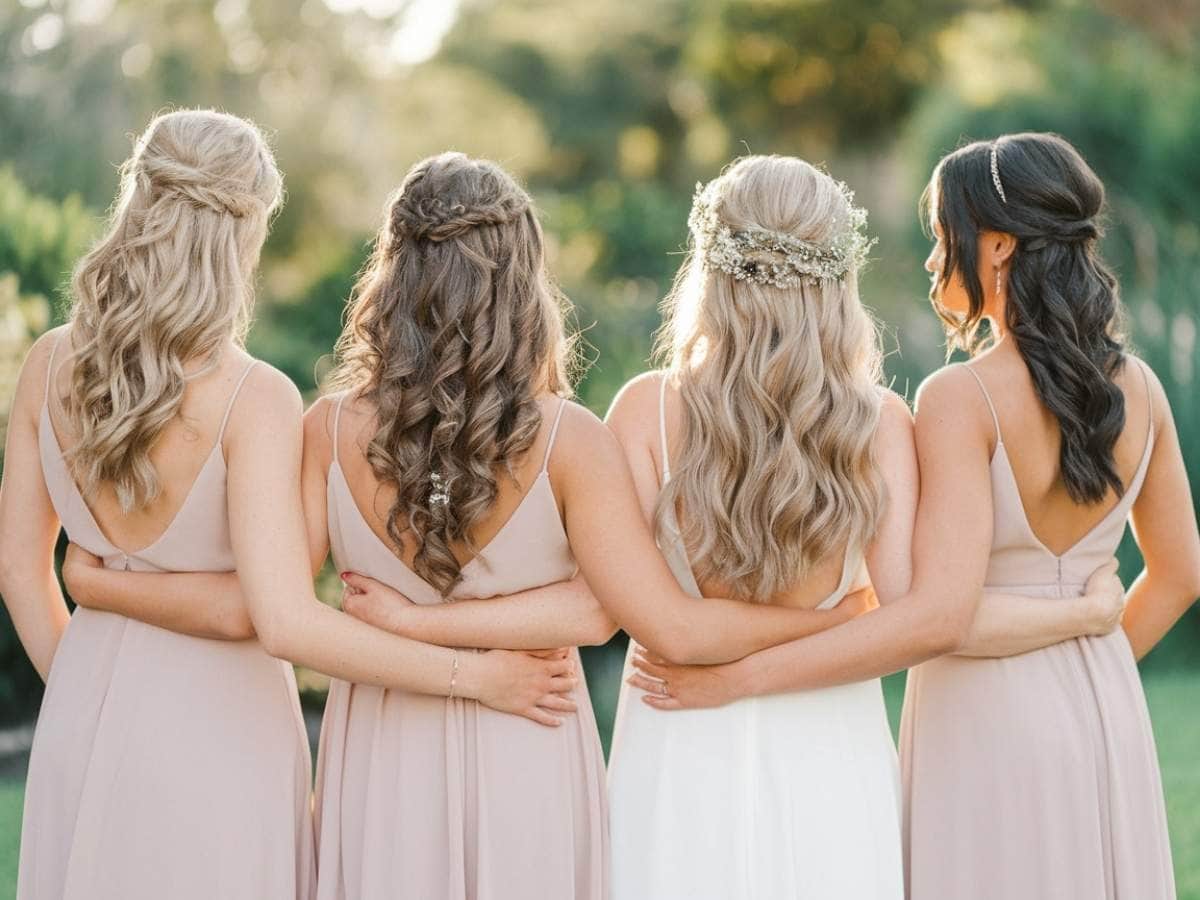 Long Wavy Half Up Half Down Braids With Side Swept Long Wavy Half Up Half Down Braids With Side Swept — Simple Dresses Hairstyles