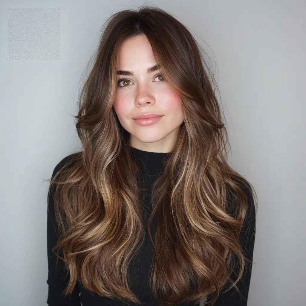 Medium Brown With Subtle Lighter Brown Highlights Medium Brown With Subtle Lighter Brown Highlights — Simple Face Framing Highlights