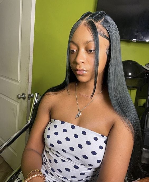 Shoulder Length Straight Grey Hair Shoulder Length Straight Grey Hair — Simple Frontal Hairstyles