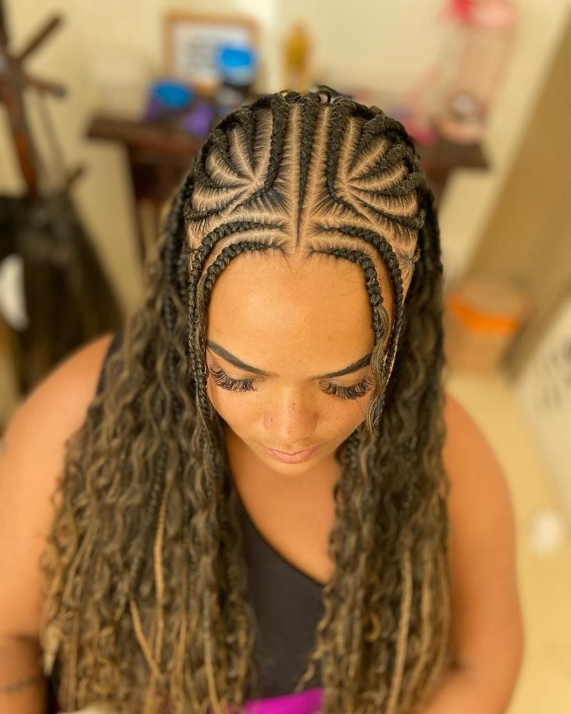 Mid-Back Fulani Braids With Blonde Highlights, Everyday Version — Simple Fulani Braids Hairstyles