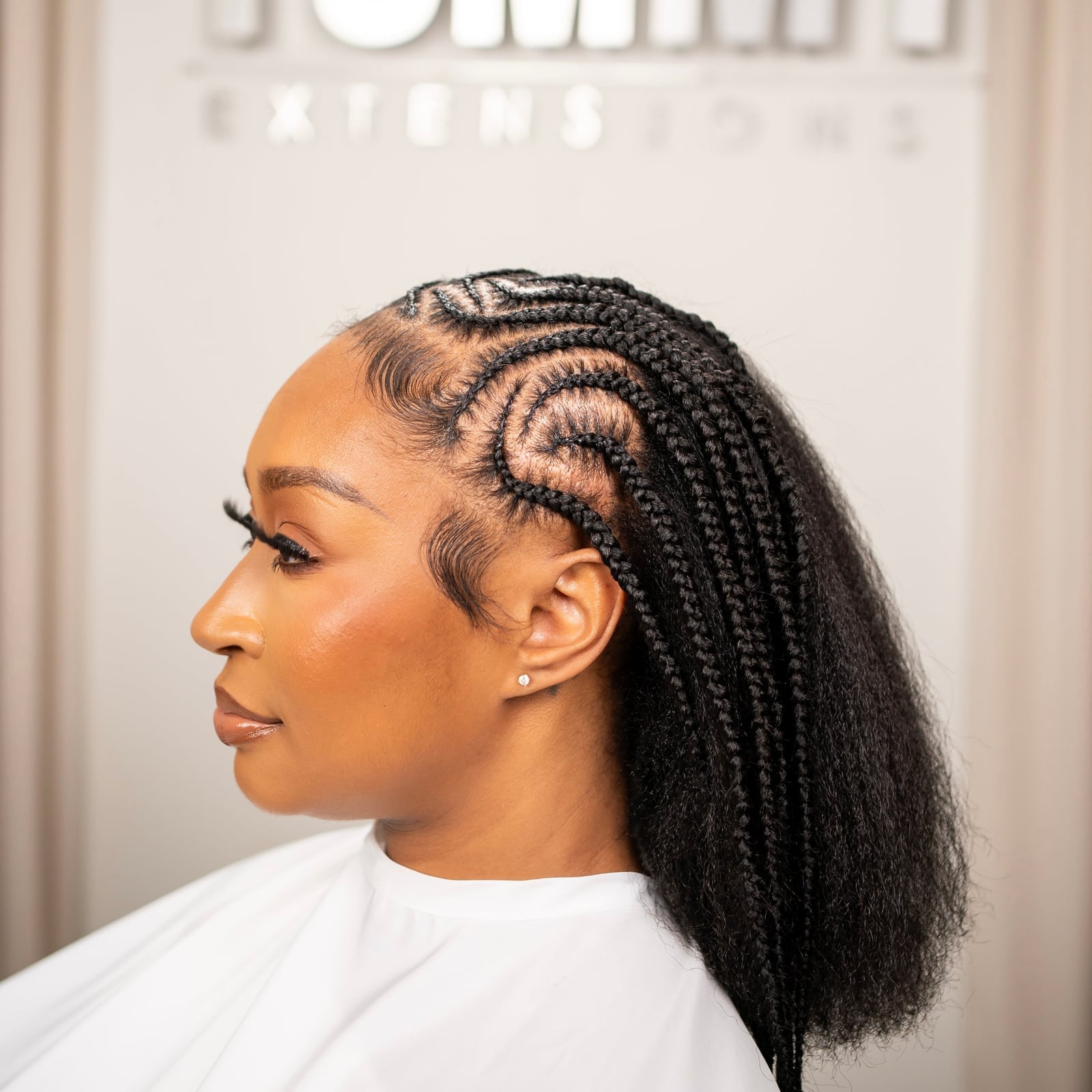 Mid-Back Fulani Braids With Loose Wavy Ends, Office-Safe Version — Simple Fulani Braids Hairstyles
