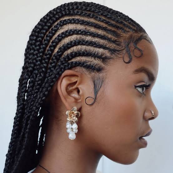 Mid-Back Fulani Braids With Wavy Ends, Close-Up Take — Simple Fulani Braids Hairstyles