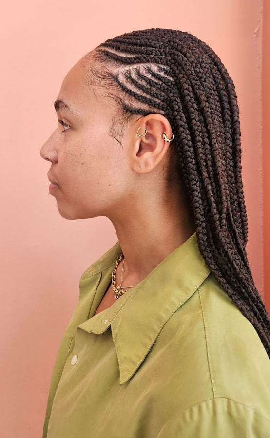Shoulder Length Dark Brown Fulani Braids — Simple Fulani Braids Natural Hair
