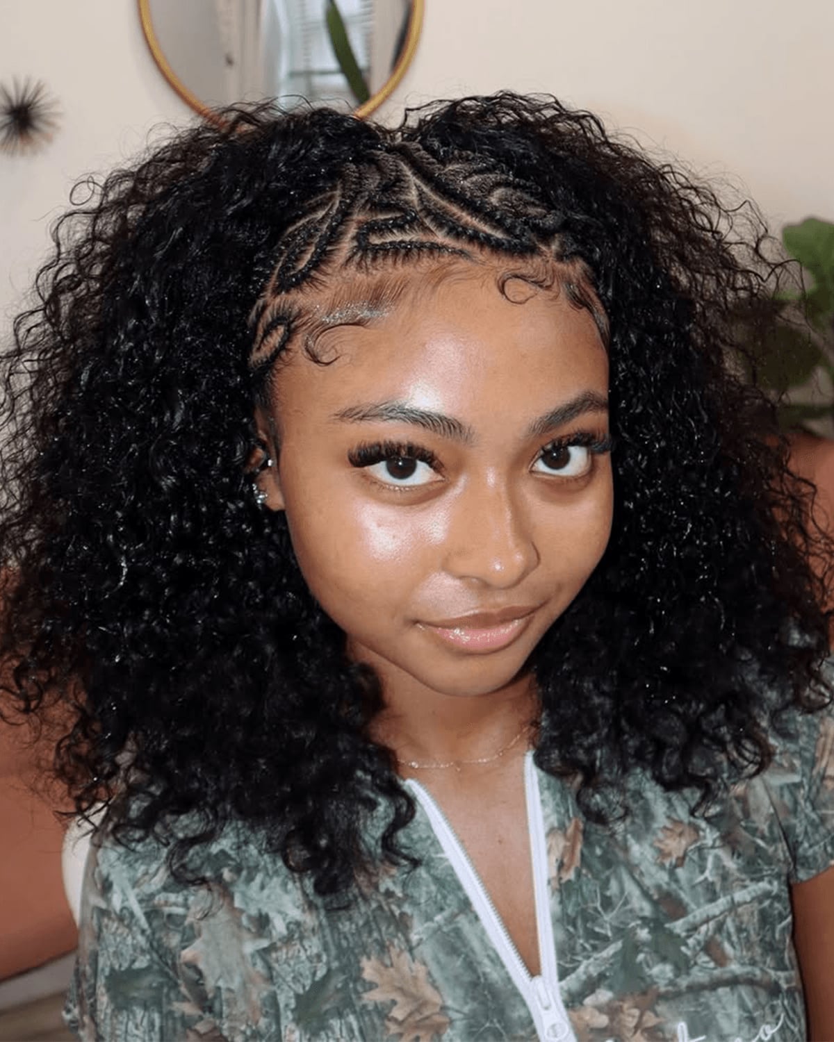 Fulani Braids With Voluminous Curls And Baby Hairs — Simple Fulani Braids Natural Hair