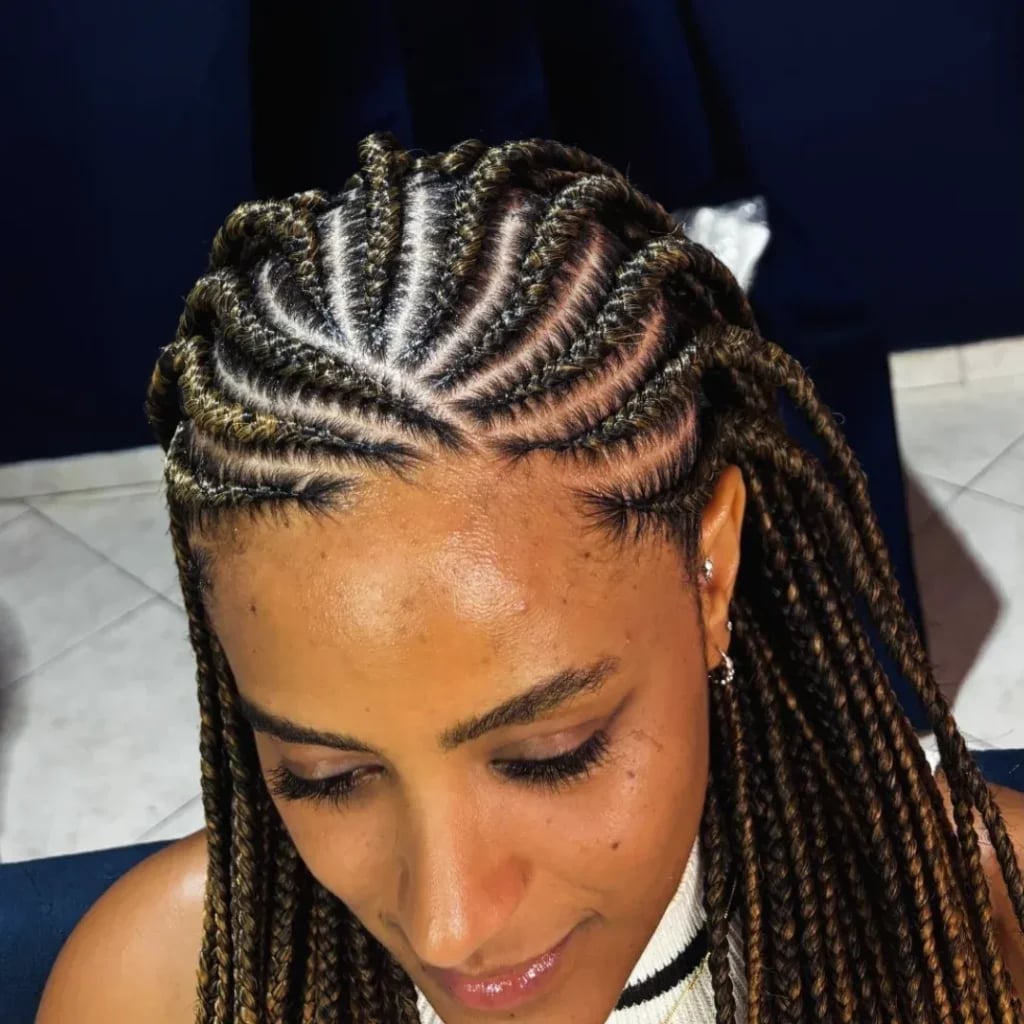 Fulani Braids With Mixed Brown And Black Tones — Simple Fulani Braids Natural Hair