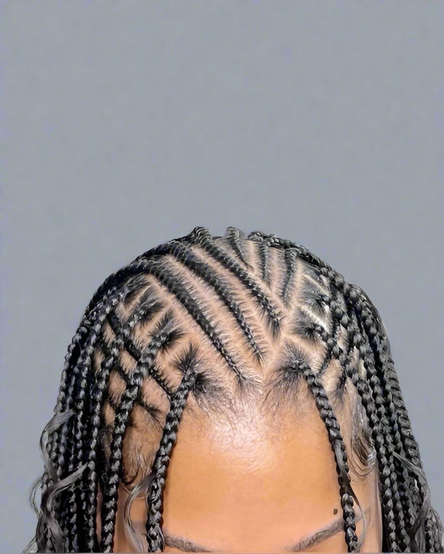 Shoulder Length Fulani Braids Black And Grey — Simple Fulani Braids Natural Hair