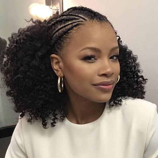 Fulani Braids With Voluminous Natural Curls — Simple Fulani Braids Natural Hair