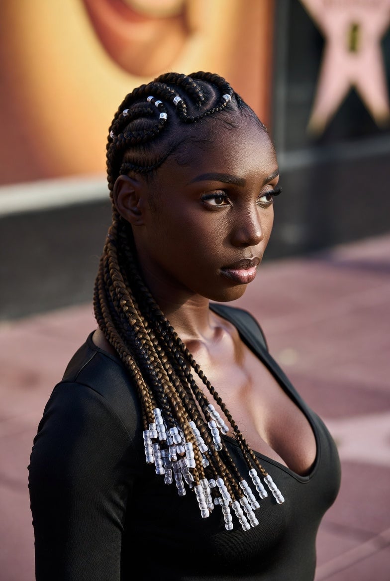 Fulani Braids With Blonde Tips And Beads — Simple Fulani Braids Natural Hair