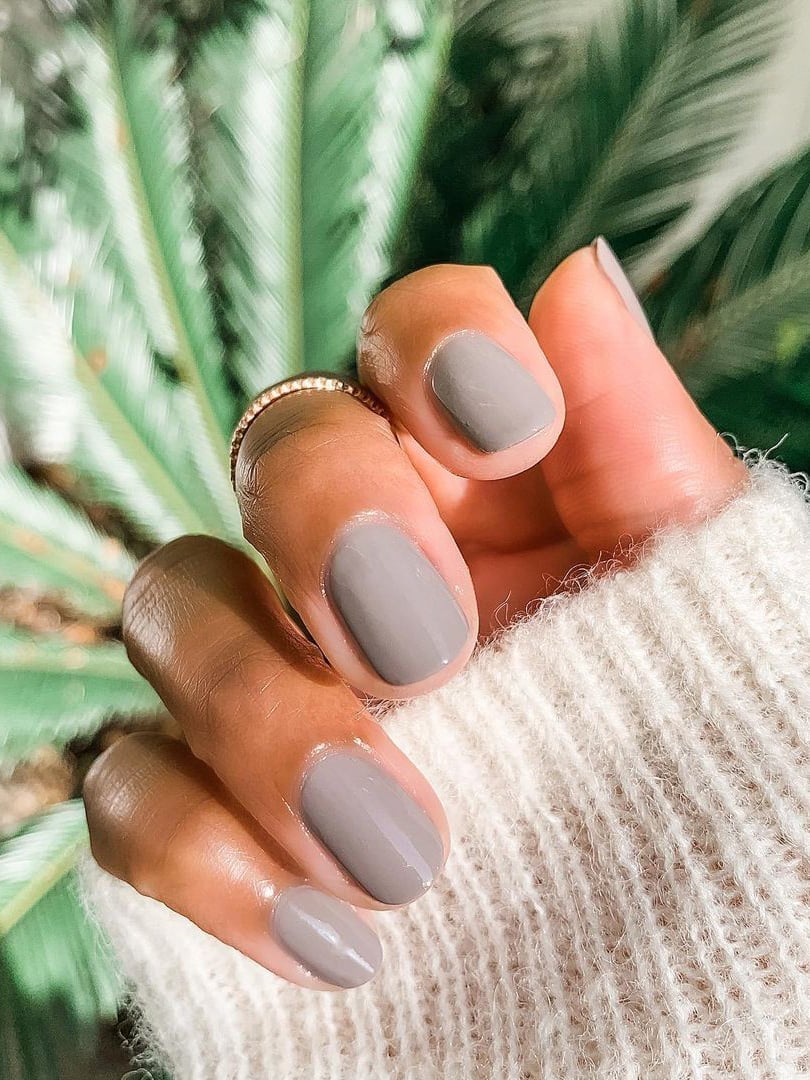 Taupe Grey Short Square Gel Nails Taupe Grey Short Square Gel Nails — Simple Gel Nails Colors
