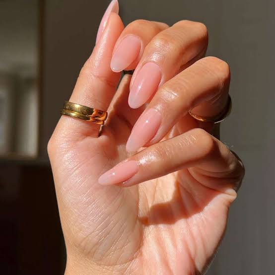 Sheer Pink Medium Almond Gel Sheer Pink Medium Almond Gel — Simple Gel Nails Colors