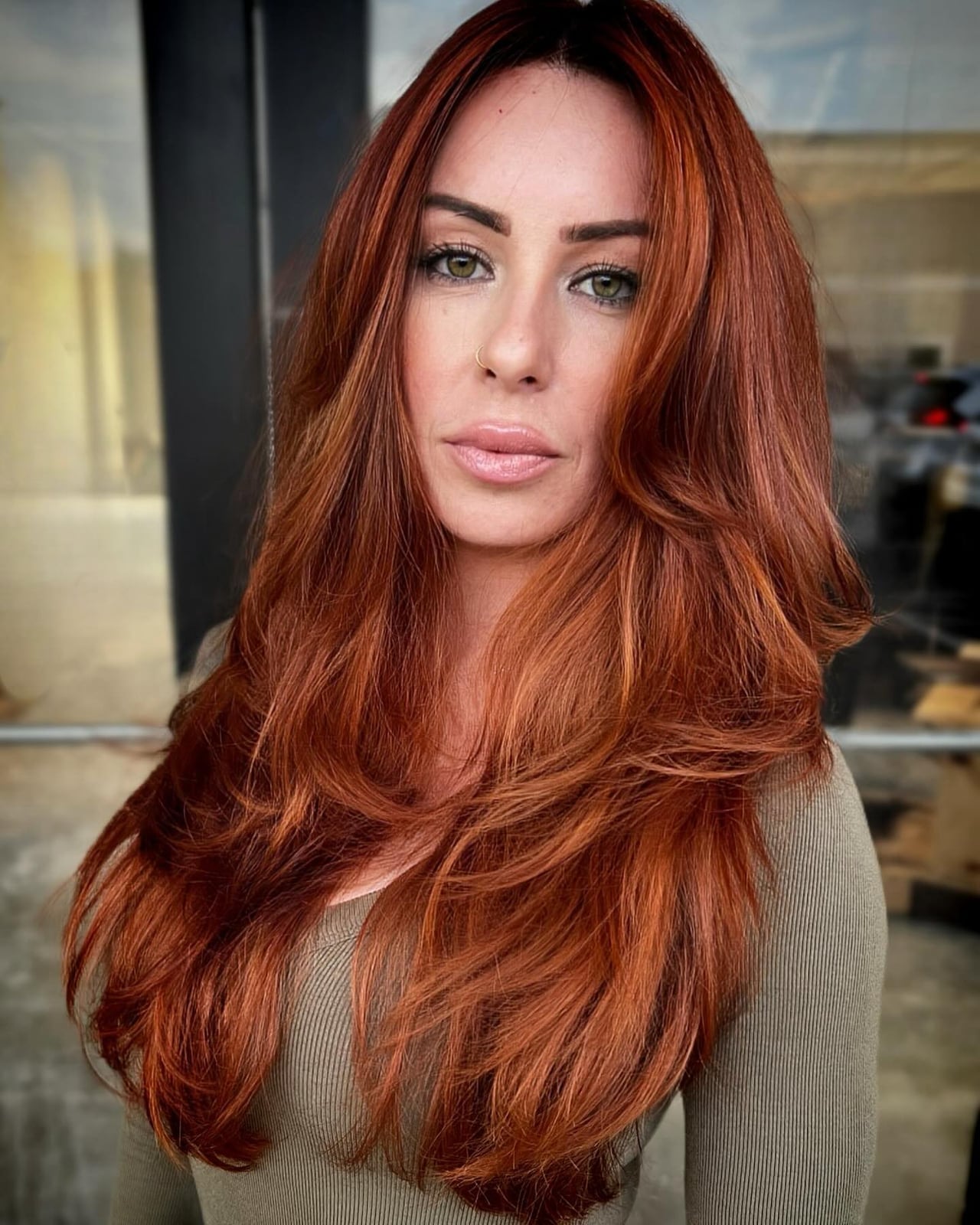 Vibrant Ginger With Copper Highlights And Waves — Simple Ginger Highlights