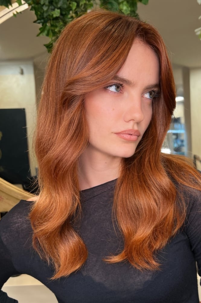 Shoulder Length Ginger With Subtle Highlights — Simple Ginger Highlights