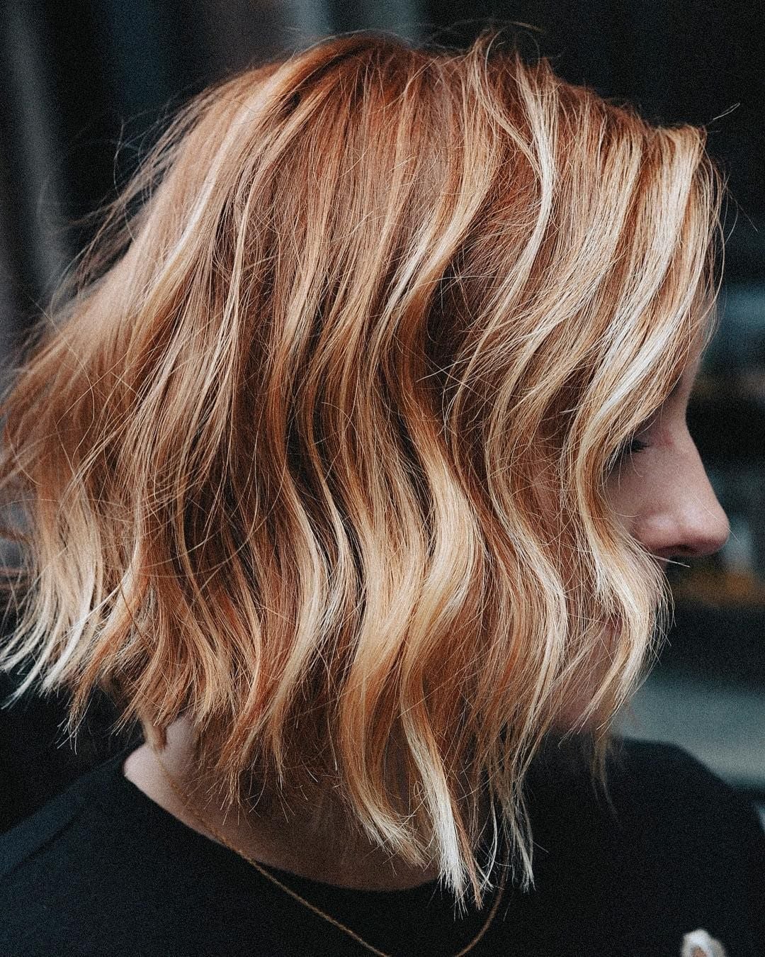 Collarbone Red Base With Subtle Ginger Highlights — Simple Ginger Highlights
