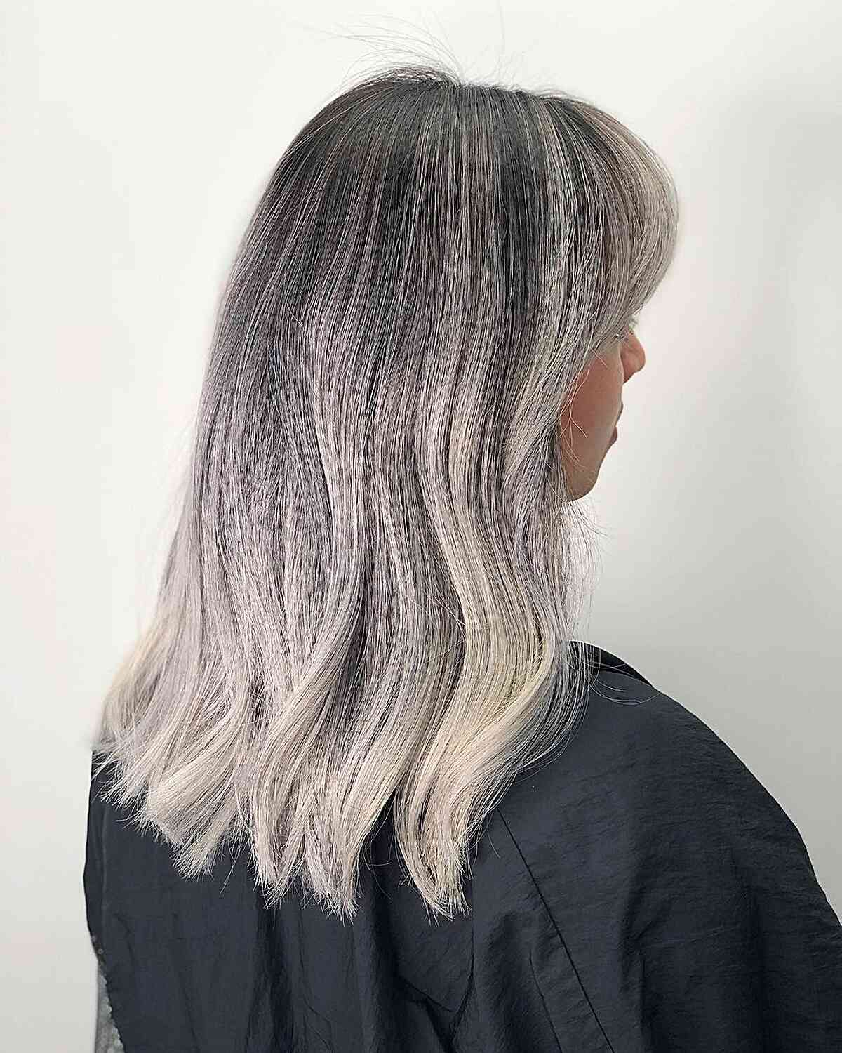 Mid-Back Straight Hair With Ombre — Simple Gray Blending