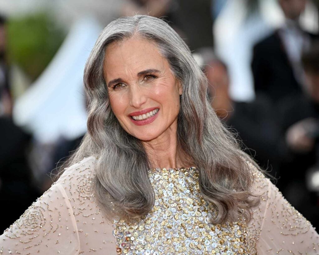 Mid-Back Wavy Blowout In Silver Grey Mid-Back Wavy Blowout In Silver Grey — Simple Gray Hair