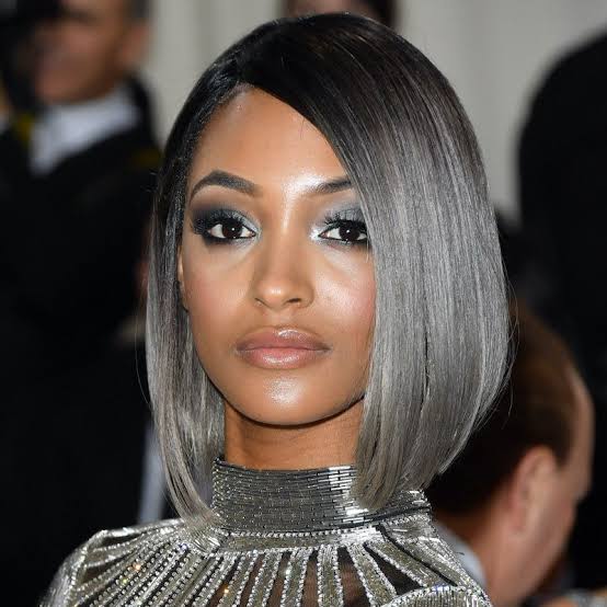 Sharp Chin-Length Bob With Side Bangs Sharp Chin-Length Bob With Side Bangs — Simple Gray Hair