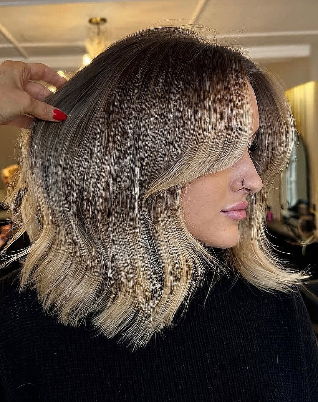 Collarbone Ash Blonde With Soft Waves and Curtain Bangs Collarbone Ash Blonde With Soft Waves and Curtain Bangs — Simple Hair Color Chart