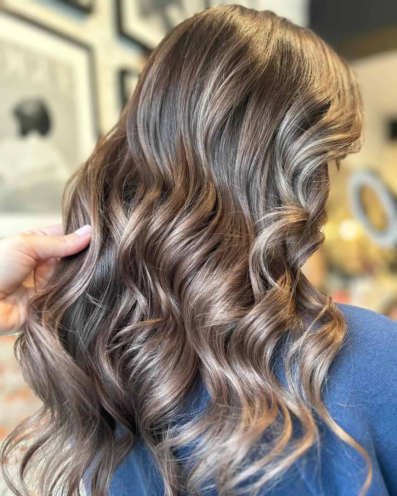 Mid-Back Ash Blonde Balayage With Darker Roots — Simple Hair Color for Pale Skin